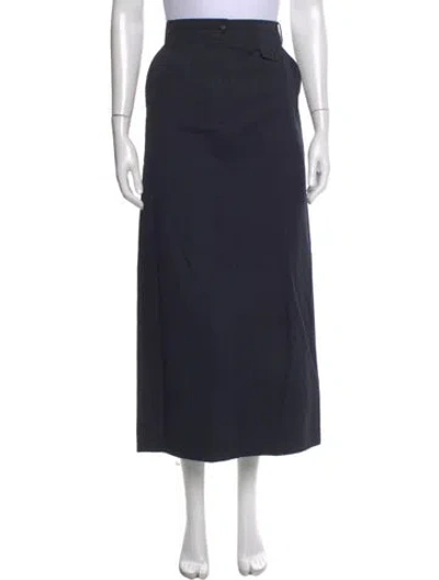 Pre-owned Pushbutton Midi Length Skirt In Blue