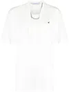 Pushbutton Necklace-print Oversized T-shirt In White