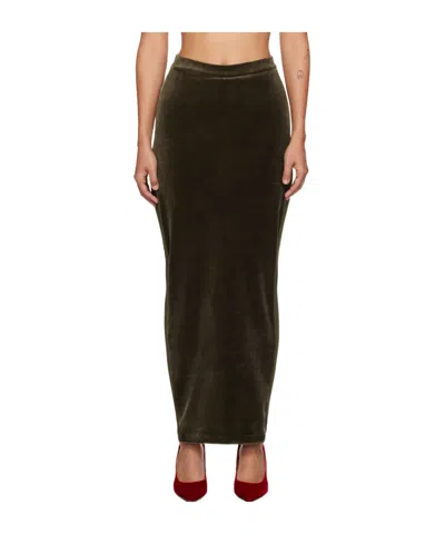 PUSHBUTTON PATCHWORK SKIRT PANTS