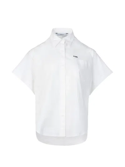 Pushbutton Pocket Shirt In White