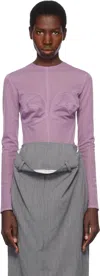 Pushbutton Purple Dummy Shaped Mesh Top In Light Purple