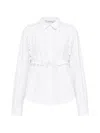 RUFFLED DRAWSTRING SHIRT