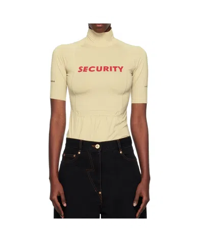 PUSHBUTTON SECURITY POCKET TURTLENECK TOP