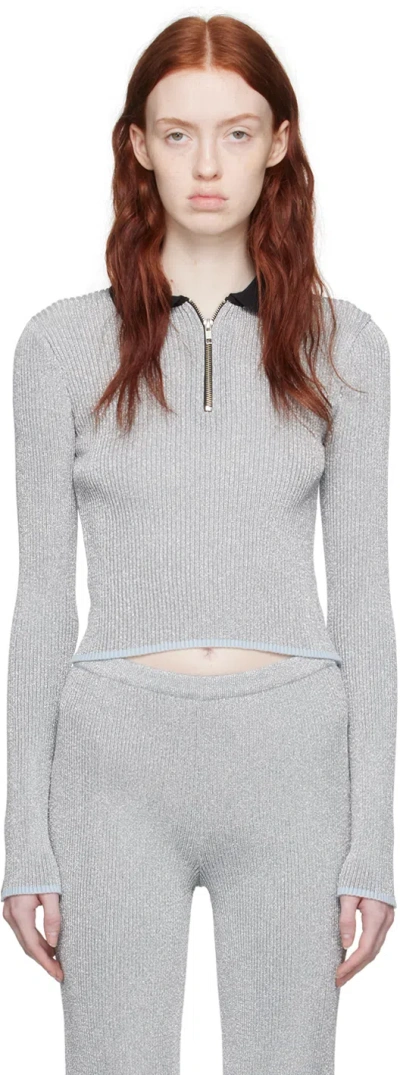 Pushbutton Silver Fitted Polo