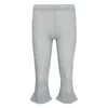 Pushbutton Silver Glitter Capri Pants In Blue