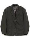 Pushbutton Slip Layered Jacket In Green