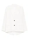 Pushbutton Squared-back Single-breasted Blazer