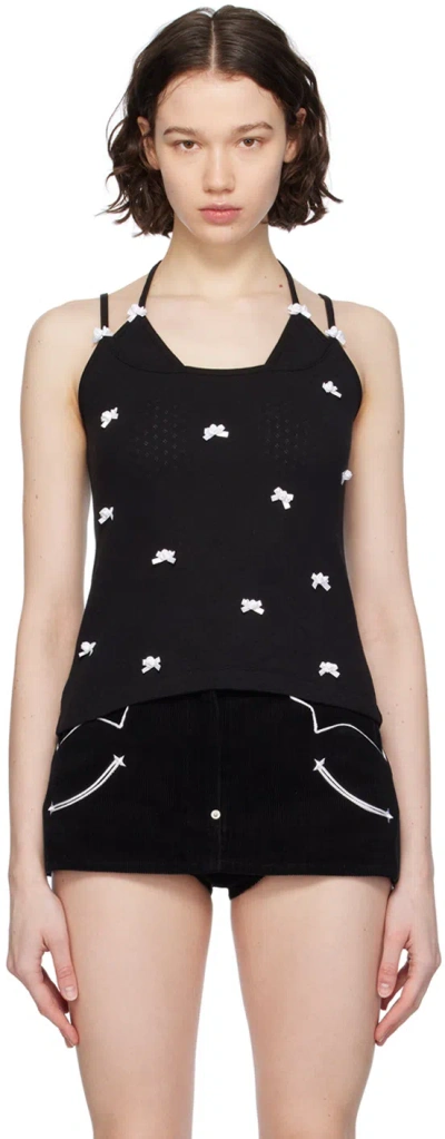 Pushbutton Ssense Exclusive Black Camisole In Black/white