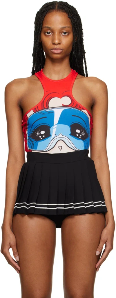 Pushbutton Ssense Exclusive Red Goggle Girl Tank Top
