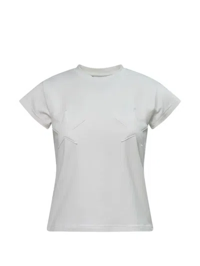 Pushbutton Star-patch T-shirt In White