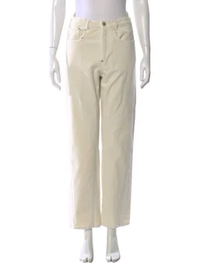 Pre-owned Pushbutton Straight Leg Pants In Neutral
