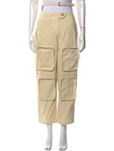 Pre-owned Pushbutton Straight Leg Pants W/ Tags In Neutrals