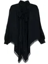 Pushbutton Bluse Im Layering-look In Blau