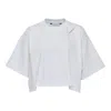 Pushbutton White Backpack Printed T-shirt In White