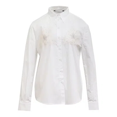 Pushbutton White Bra Cubic Shirt