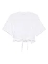 Pushbutton White Bra Point Cropped Top In White