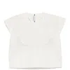 Pushbutton White Bra Point Sleeveless Top In White