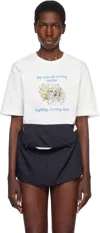 Pushbutton Crying Girl T-shirt In White