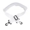 Pushbutton White Ladies Shoulder Strap In White