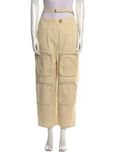Pre-owned Pushbutton Wide Leg Pants In Neutral