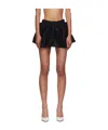 Pushbutton Wired Skirt Pants In Black