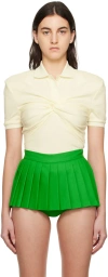 Pushbutton Yellow Knotted Polo In Yellow