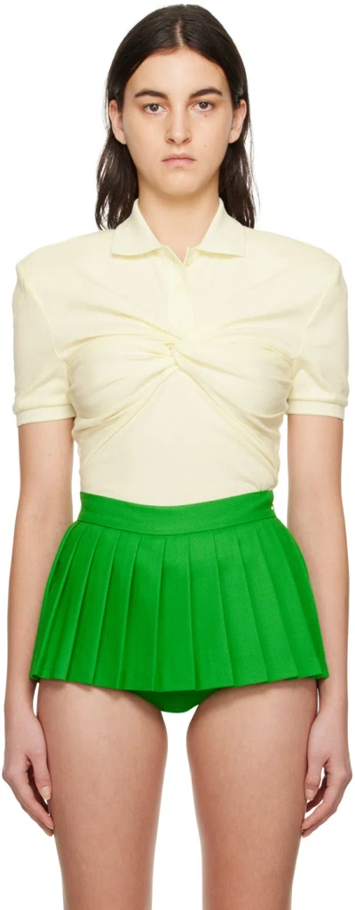 Pushbutton Yellow Knotted Polo
