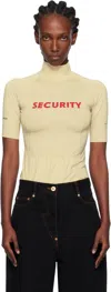 Pushbutton Yellow 'security' Pocket Top In Neutral