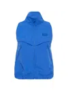 Pushbutton Zip-up Gilet In Blue