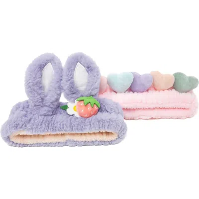 Puttisu Babies'  2pc Plush Spa Headband Set In Multi