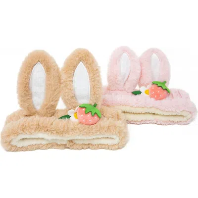 Puttisu Babies'  2pc Plush Spa Headband Set In Multi