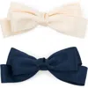 Puttisu Large Double Bow Clip Set In Multi