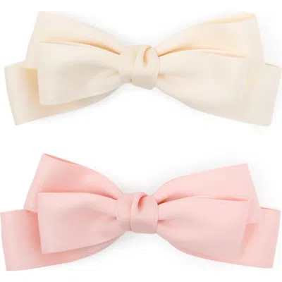 Puttisu Large Double Bow Clip Set In Multi