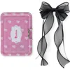 Puttisu Organza Double Ribbon Clip Gift Set With Tin Case In Black