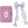 Puttisu Organza Double Ribbon Clip Gift Set With Tin Case In Purple