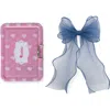 Puttisu Organza Large Bow Clip Gift Set With Tin Case In Blue