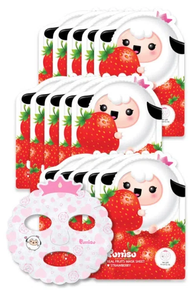 Puttisu Real Fruit Facial Mask Sheet In Strawberry