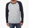 Px Channing Thermal Crew Neck Top In Lake Blue