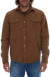 Px Corduroy Microfiber Lined Jacket In Brown
