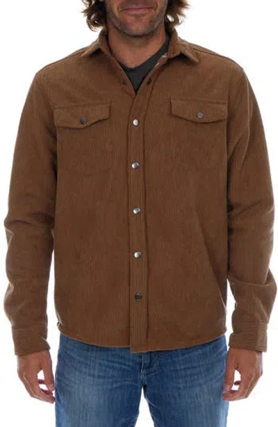 Px Corduroy Microfiber Lined Jacket In Brown