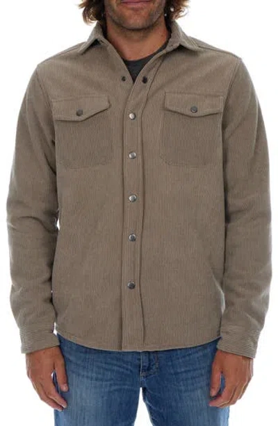 Px Corduroy Microfiber Lined Jacket In Brown