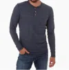 Px Harper Long Sleeve Henley In Navy