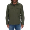 Px Herringbone Cotton Work Shirt In Green