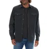 Px Herringbone Stripe Shacket In Black