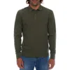 Px Horizontal Stripe Long Sleeve Cotton Polo In Green