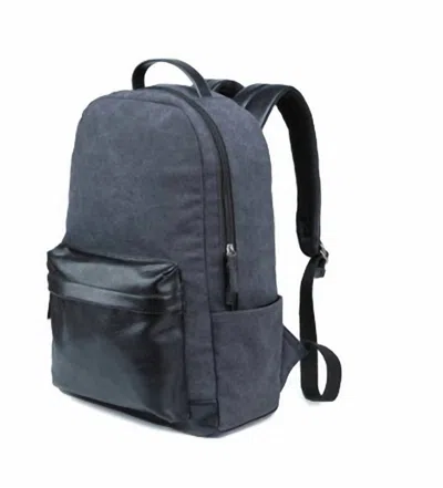 Px Landen Canvas Backpack In Black In Gray