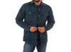 Px Leon Quilted Flannel Jacket In Blue