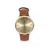 Px Men's Terry Leather Strap Watch In Cognac In Pattern