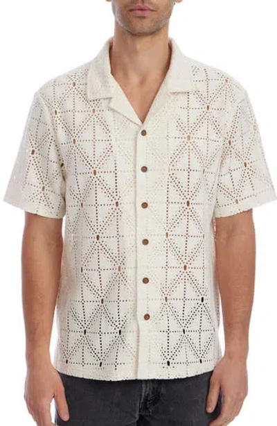 Px Openwork Camp Shirt In White