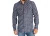 Px Owen Flannel Button Down Shirt In Blue In Blue